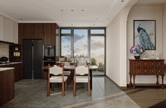 融合美式复古与轻奢质感的大宅设计灵感(图6)