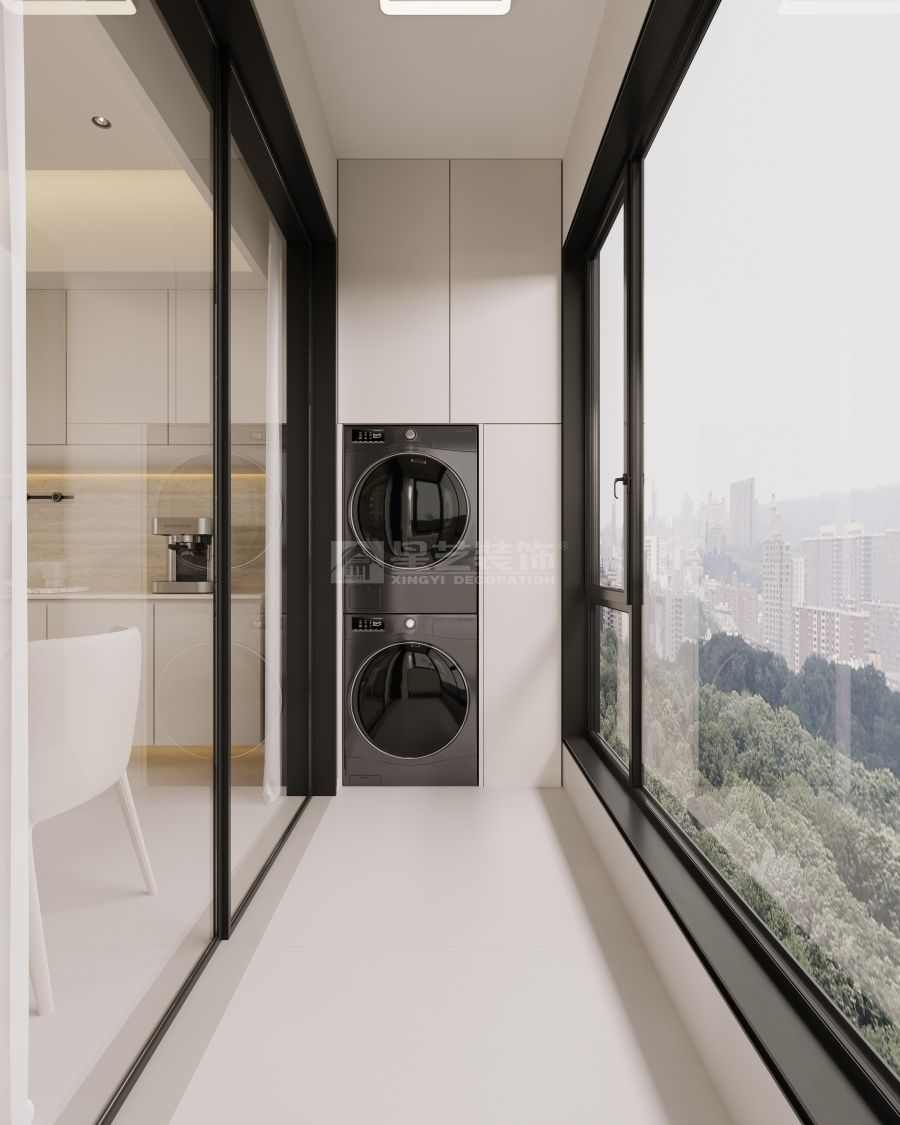 现代奶油风家居设计：130㎡四房两厅简约空间布局(图12)