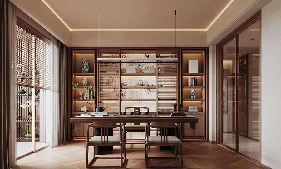 中古风三居室设计：东方诗意栖居的现代演绎(图10)
