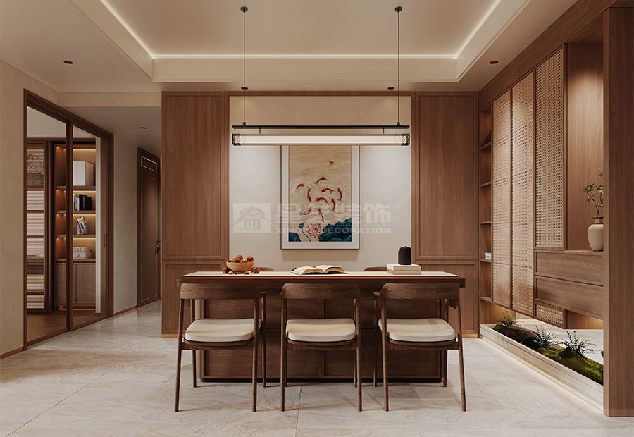 中古风三居室设计：东方诗意栖居的现代演绎(图3)