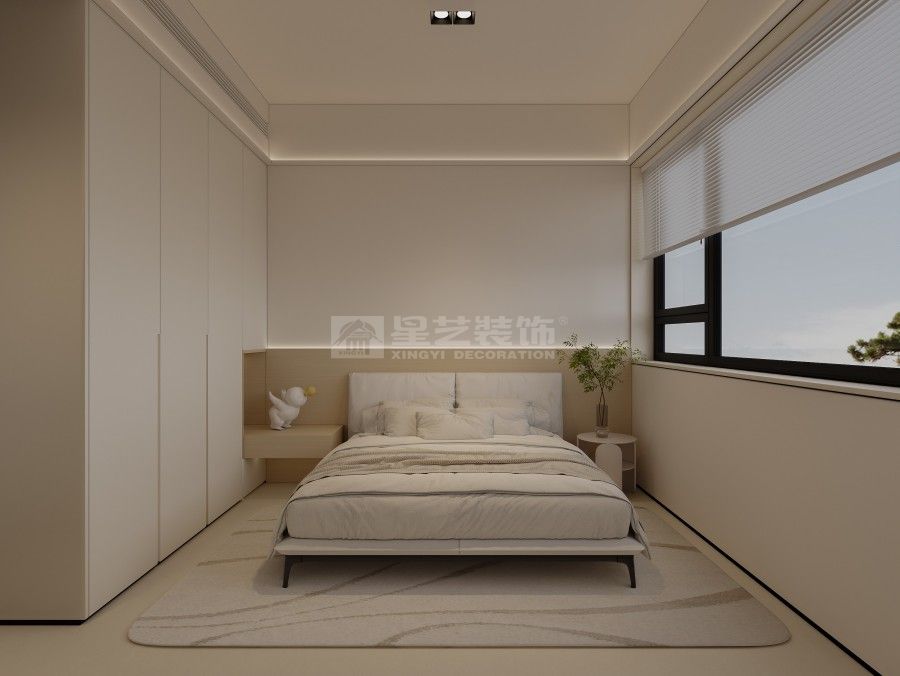 奶油色系极简家居设计，轻盈治愈温暖有高级感(图5)