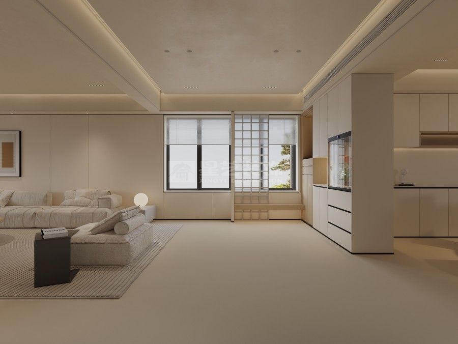 奶油色系极简家居设计，轻盈治愈温暖有高级感(图7)