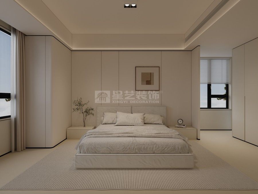 奶油色系极简家居设计，轻盈治愈温暖有高级感(图9)