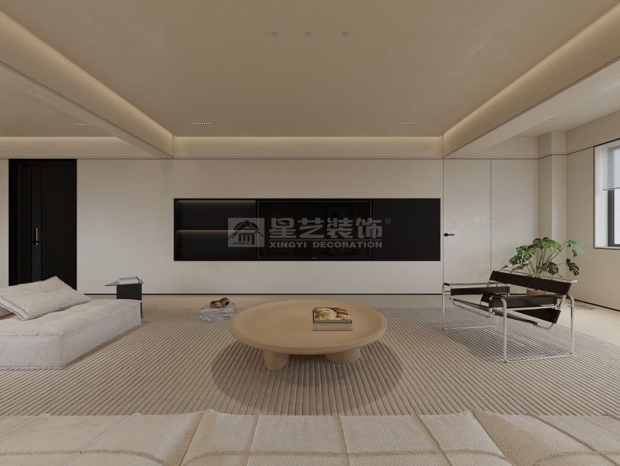 奶油色系极简家居设计，轻盈治愈温暖有高级感(图1)