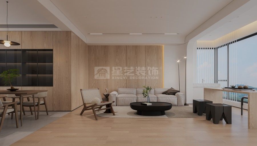 极简设计原木空间解决方案：舒适光影收纳配置指南(图2)