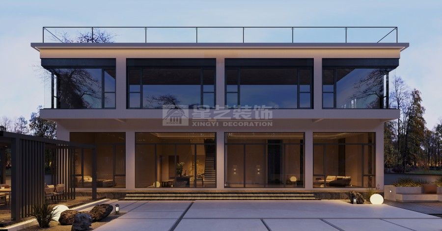 现代温暖别墅设计 外立面色调搭配与功能布局详解(图20)