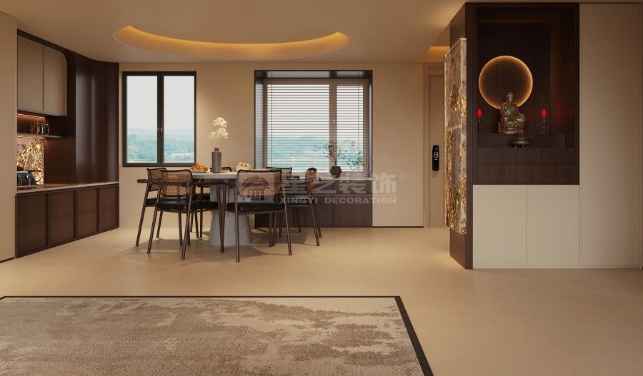 中古风格装修设计：胡桃木与大理石搭配，复古雅致空间(图4)