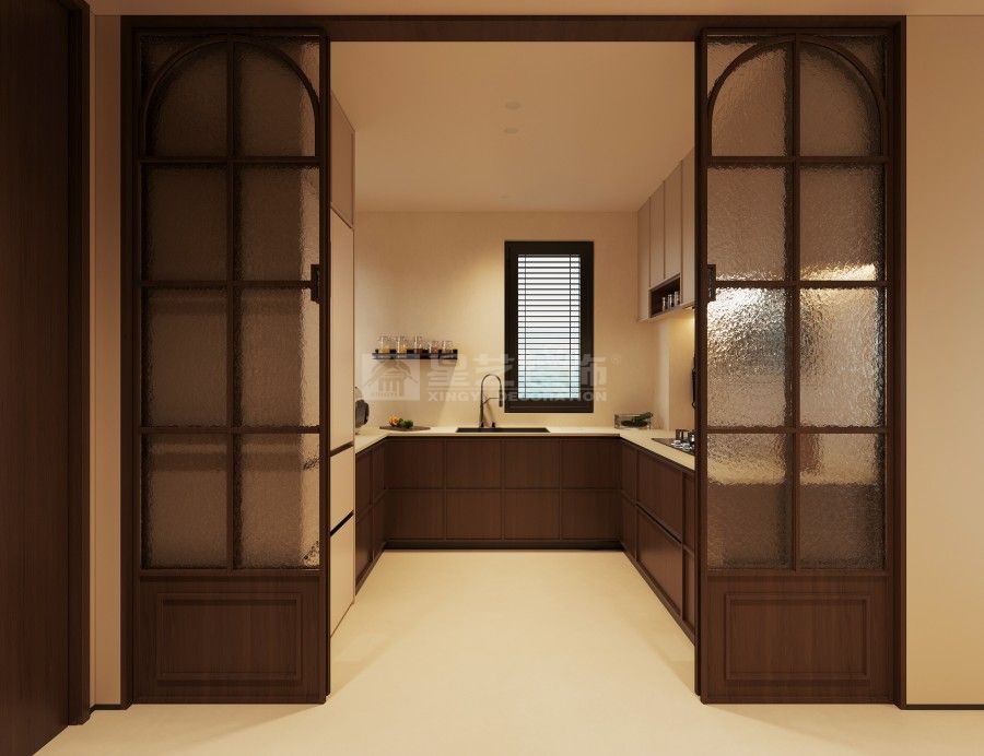 中古风格装修设计：胡桃木与大理石搭配，复古雅致空间(图5)