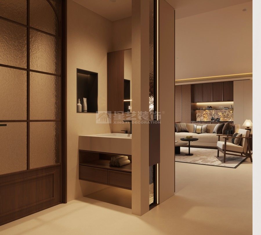 中古风格装修设计：胡桃木与大理石搭配，复古雅致空间(图8)