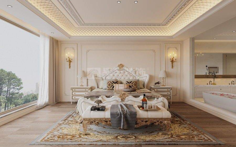 自建房别墅欧式法式融合设计，线塑浪漫栖居仪式感(图7)