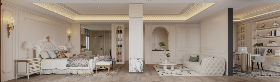 自建房别墅欧式法式融合设计，线塑浪漫栖居仪式感(图8)