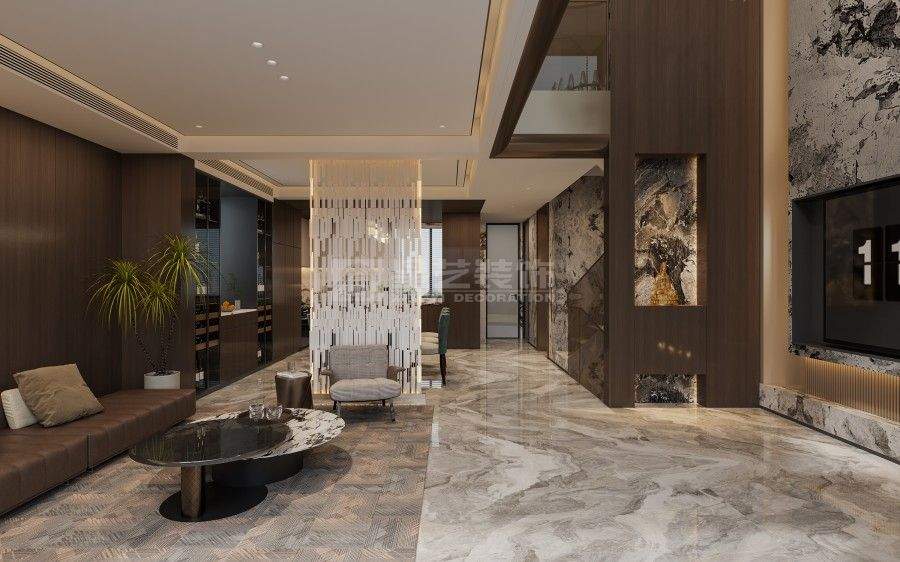 意式别墅设计理念，大理石与玫瑰金打造现代轻奢空间(图1)