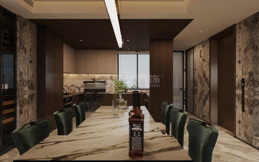 意式别墅设计理念，大理石与玫瑰金打造现代轻奢空间(图5)