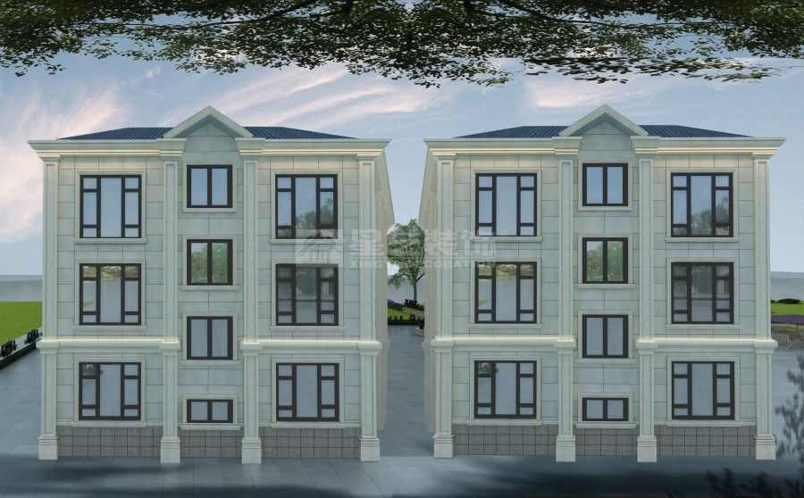 联排别墅简欧外观新中式室内设计理念与融合方式(图3)