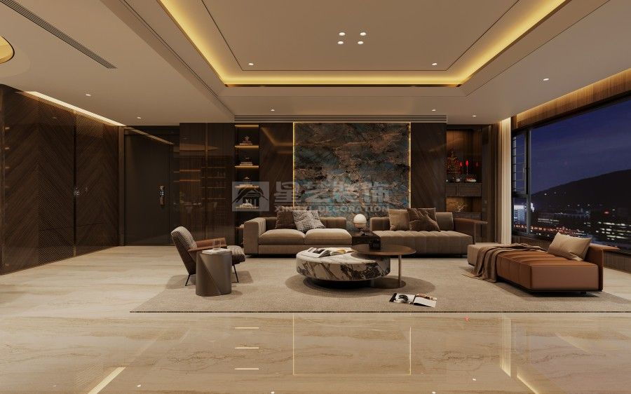 意式轻奢风格设计：胡桃木与钛金的简约雅致融合(图2)