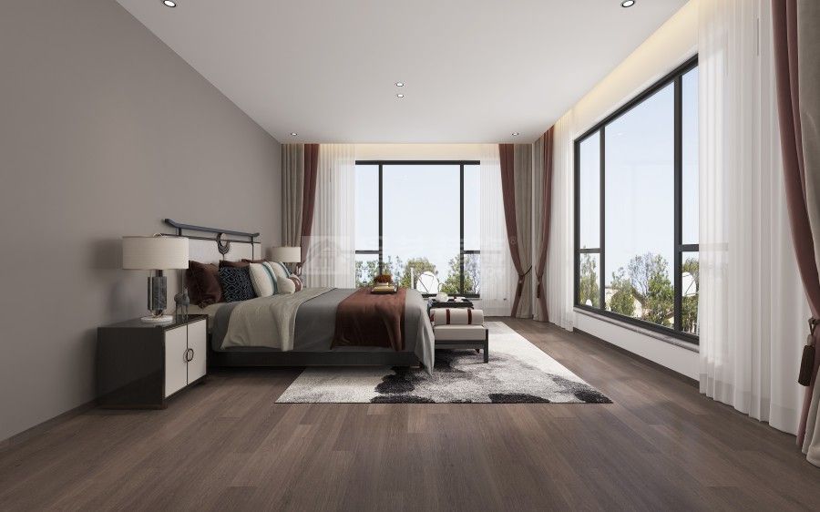 联排别墅简欧外观新中式室内设计理念与融合方式(图9)