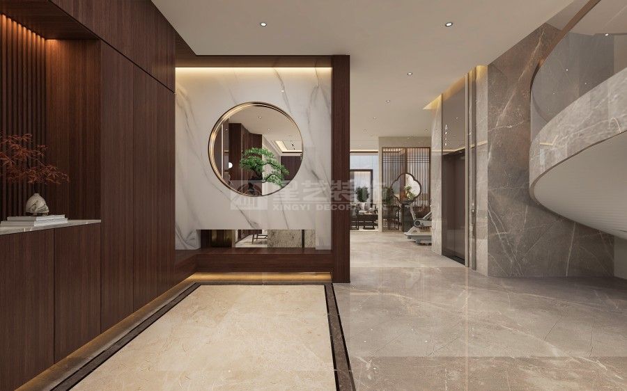 新中式别墅挑空设计，东方意境与空间格局的完美融合(图6)