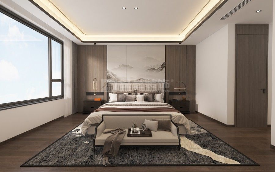 新中式别墅挑空设计，东方意境与空间格局的完美融合(图8)