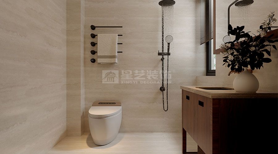 原木设计打造自然温馨家居，客厅餐厅装修效果图(图1)