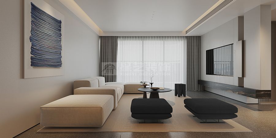 都市极简家居设计融入个性色彩打造宁静生活空间(图2)