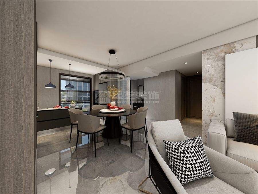 桂林山水灵感意式轻奢设计，打造静奢东方美学空间(图8)