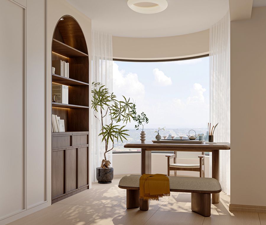 法式中古风设计融合中式古典意境，打造现代东方雅宅(图8)