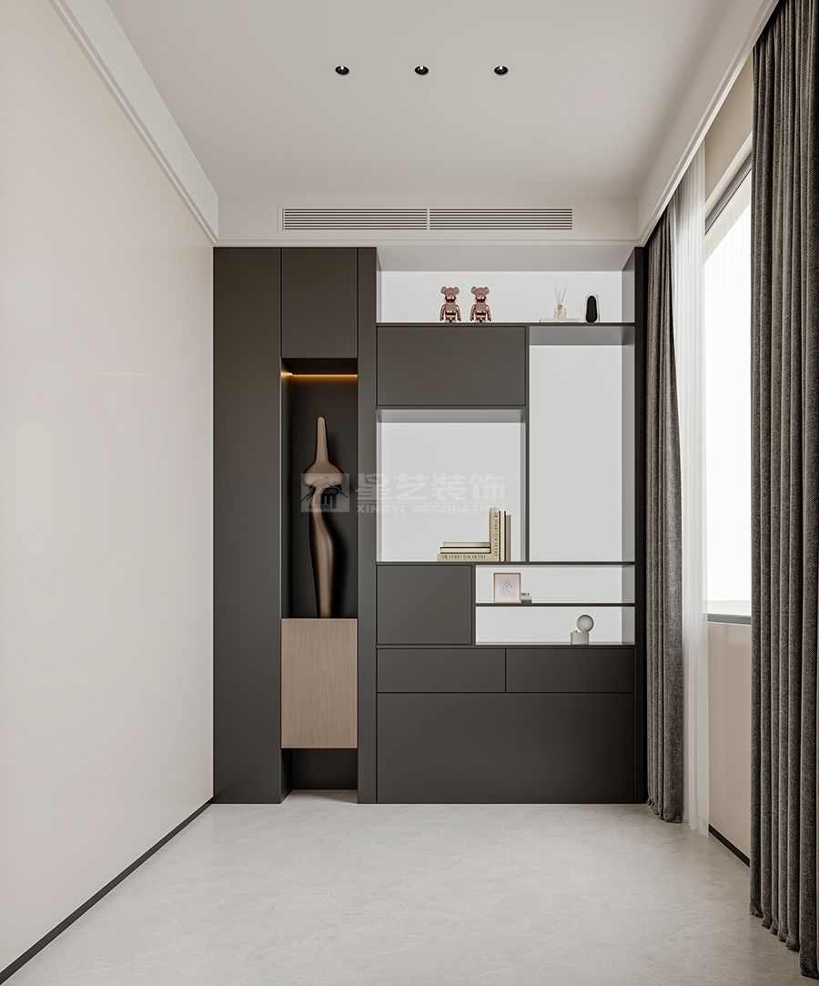 深灰意式轻奢设计200㎡空间，引山入景打造高级质感居所(图8)