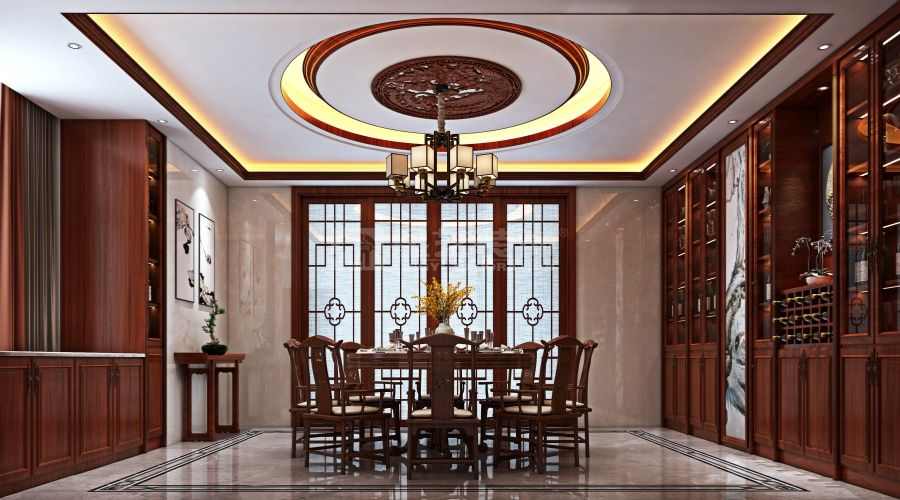 新中式家居设计效果图集，无为而治理念打造东方雅居空间(图2)