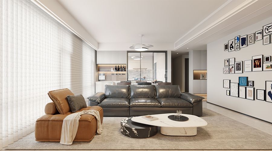 全案落地设计案例展示，功能主义打造理想家居空间(图1)