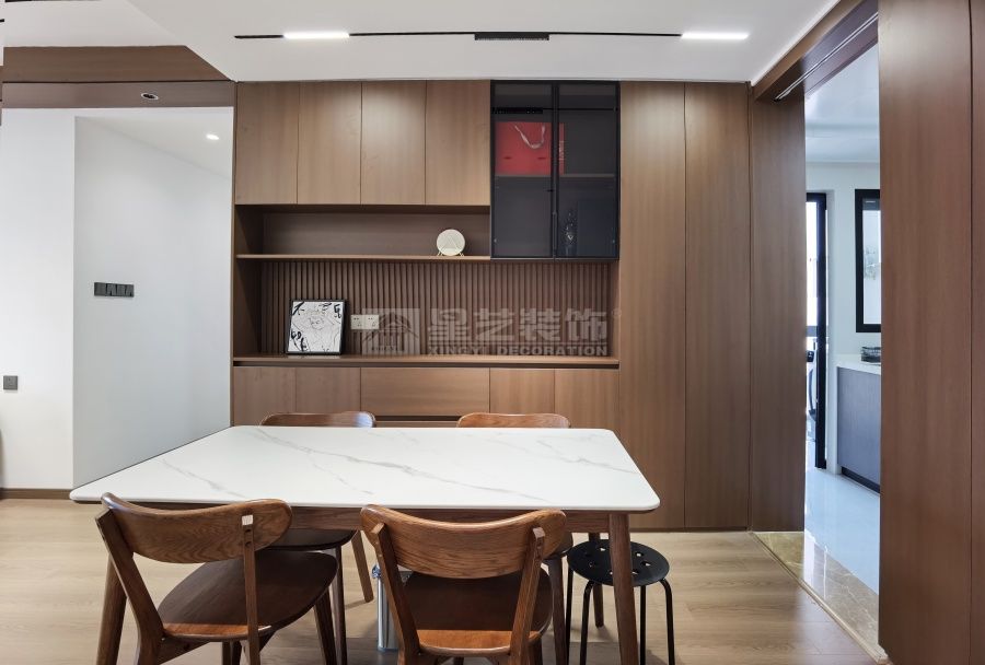 110㎡当代原木极简设计，LDK一体化打造自然呼吸空间(图6)