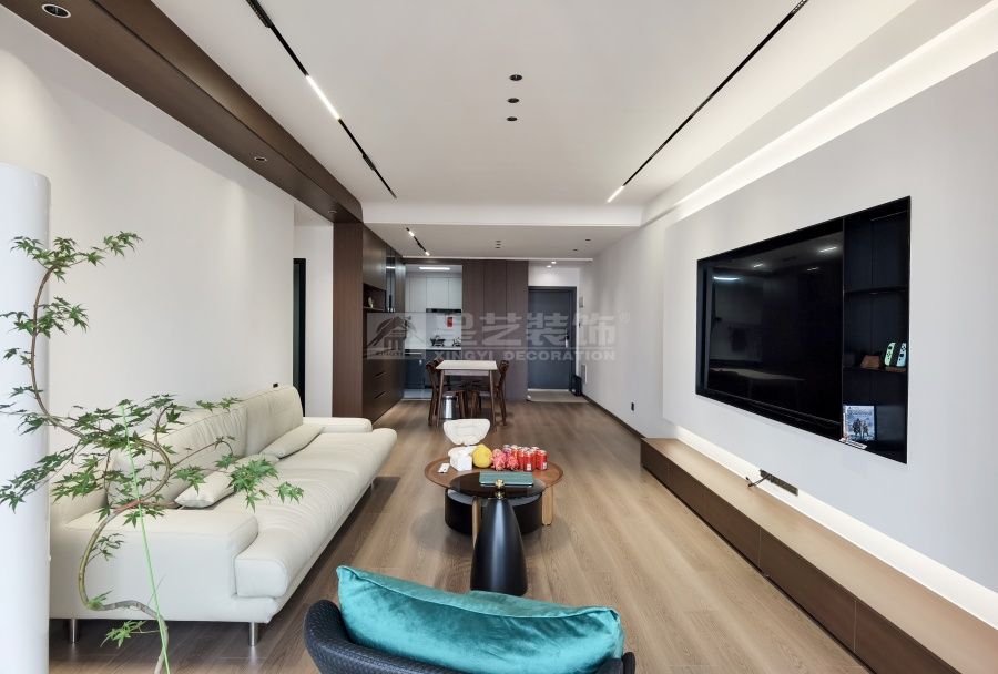 110㎡当代原木极简设计，LDK一体化打造自然呼吸空间(图1)