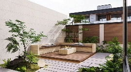 现代简约家居设计白棕黑配色方案，木质岩板金属材质搭配打造高级感空间(图8)