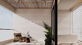 现代简约家居设计白棕黑配色方案，木质岩板金属材质搭配打造高级感空间(图9)