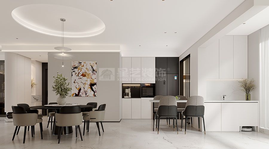 简约客厅设计打造可生长生活空间，材质光影营造感性理性并存居所(图3)