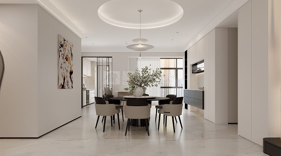 简约客厅设计打造可生长生活空间，材质光影营造感性理性并存居所(图6)