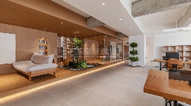 原木色工业风办公空间设计，自然共生理念打造舒适工作环境(图3)