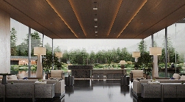 湖畔诗意栖居设计，临水建筑与自然融合的谧境空间(图1)