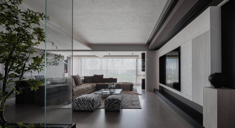 意式轻奢设计演绎暗调美学，材质光影营造高级层次感(图5)