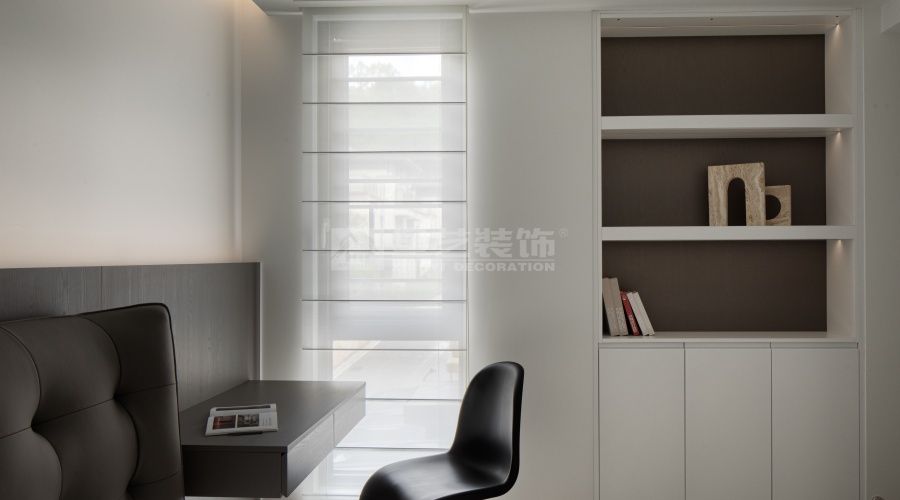 现代黑白灰别墅设计，380㎡简约风格打造别样生活空间(图6)