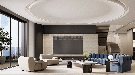 简约美学设计哲学，质感材质碰撞营造空间层次(图1)