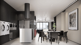 简约美学设计哲学，质感材质碰撞营造空间层次(图6)