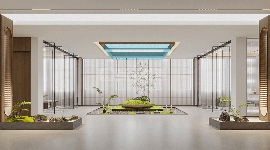 现代简约办公空间设计融合自然元素提升工作效率(图6)