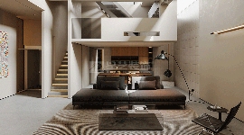 大地色系中古风设计，温暖沉稳的空间格调营造(图2)