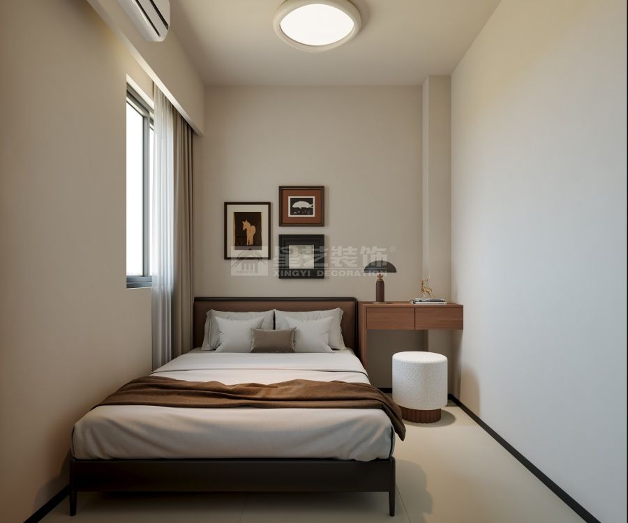 92平米三房改造现代简约风格，开放式厨房扩大客厅视觉效果(图9)