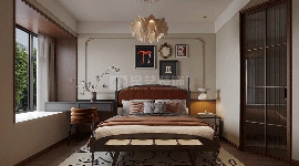 安康现代家居设计，复古木色与原野绿的自然主义空间(图7)