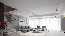 现代简约住宅设计打造通透质感空间(图3)