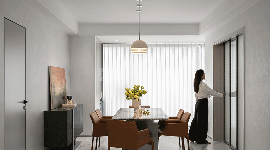 现代简约住宅设计打造通透质感空间(图5)