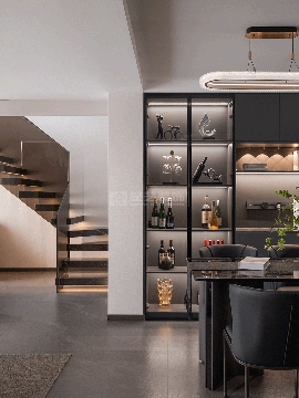 现代轻奢艺术住宅设计，高挑空结构打造视觉震撼居所(图2)