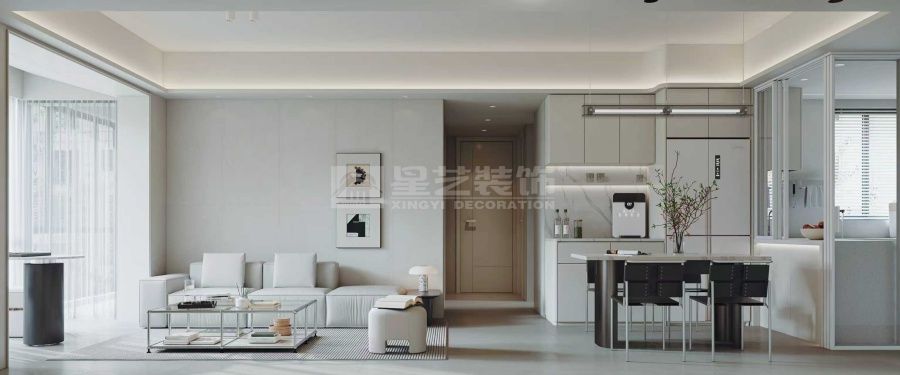 极简主义住宅设计黑白灰现代风格空间营造(图2)