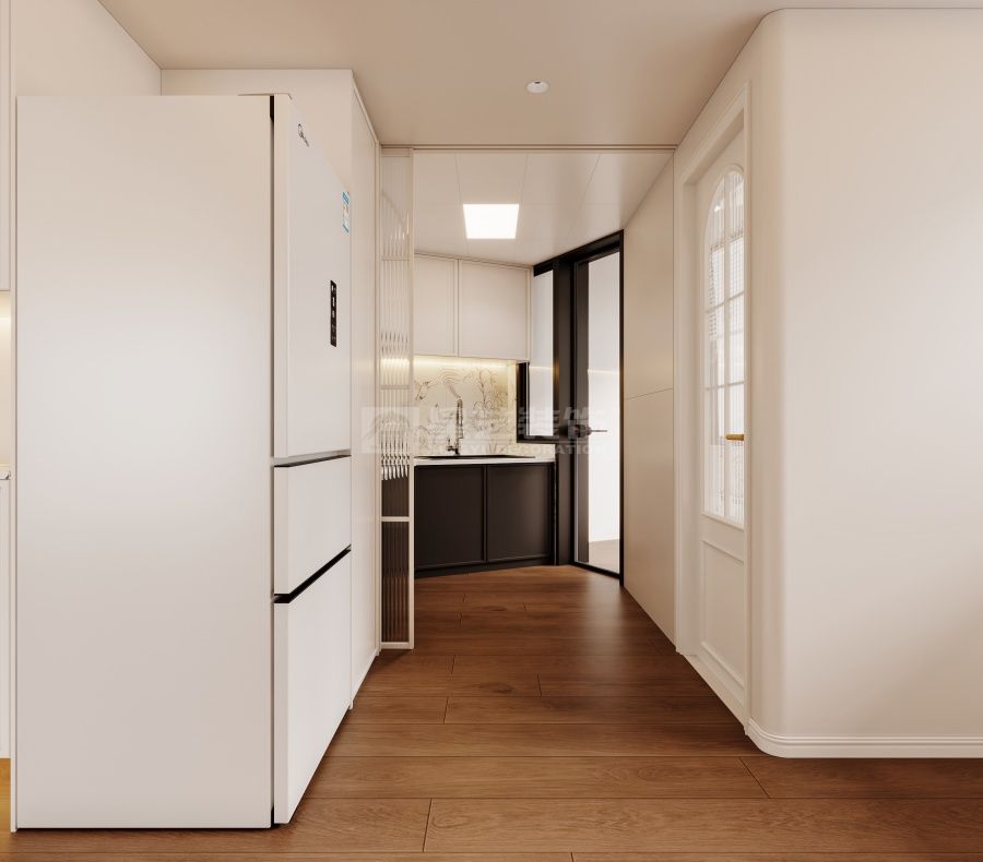 汕头南滨新城72平轻法式奶油风设计，浪漫优雅小户型装修方案(图4)